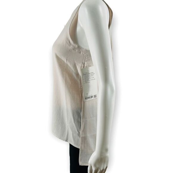 Lululemon Tank Top Beige Mesh Panel Minimalist Studio Streetwear Size 2 NWT - Picture 3 of 5